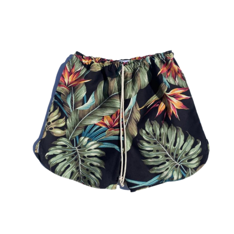 Kilikopela ‘OG’ Shorts | Black & Salmon Paradise