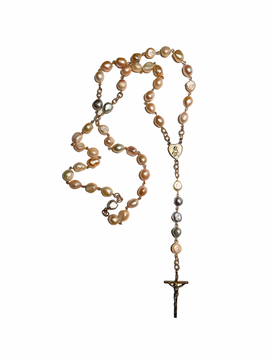 CESAR Handmade Freshwater Pearl Vintage Rosary