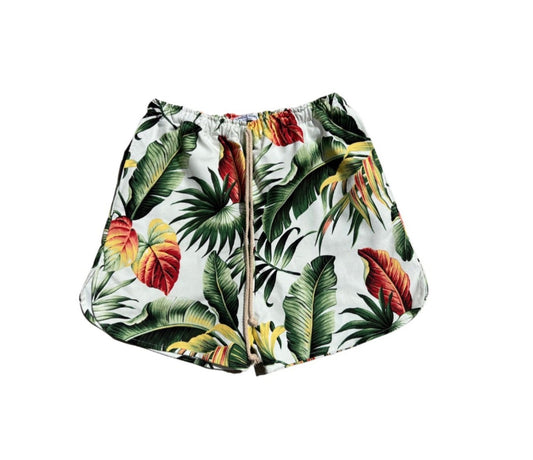 Kilikopela ‘OG’ Men's Shorts - Tropical Paradise White