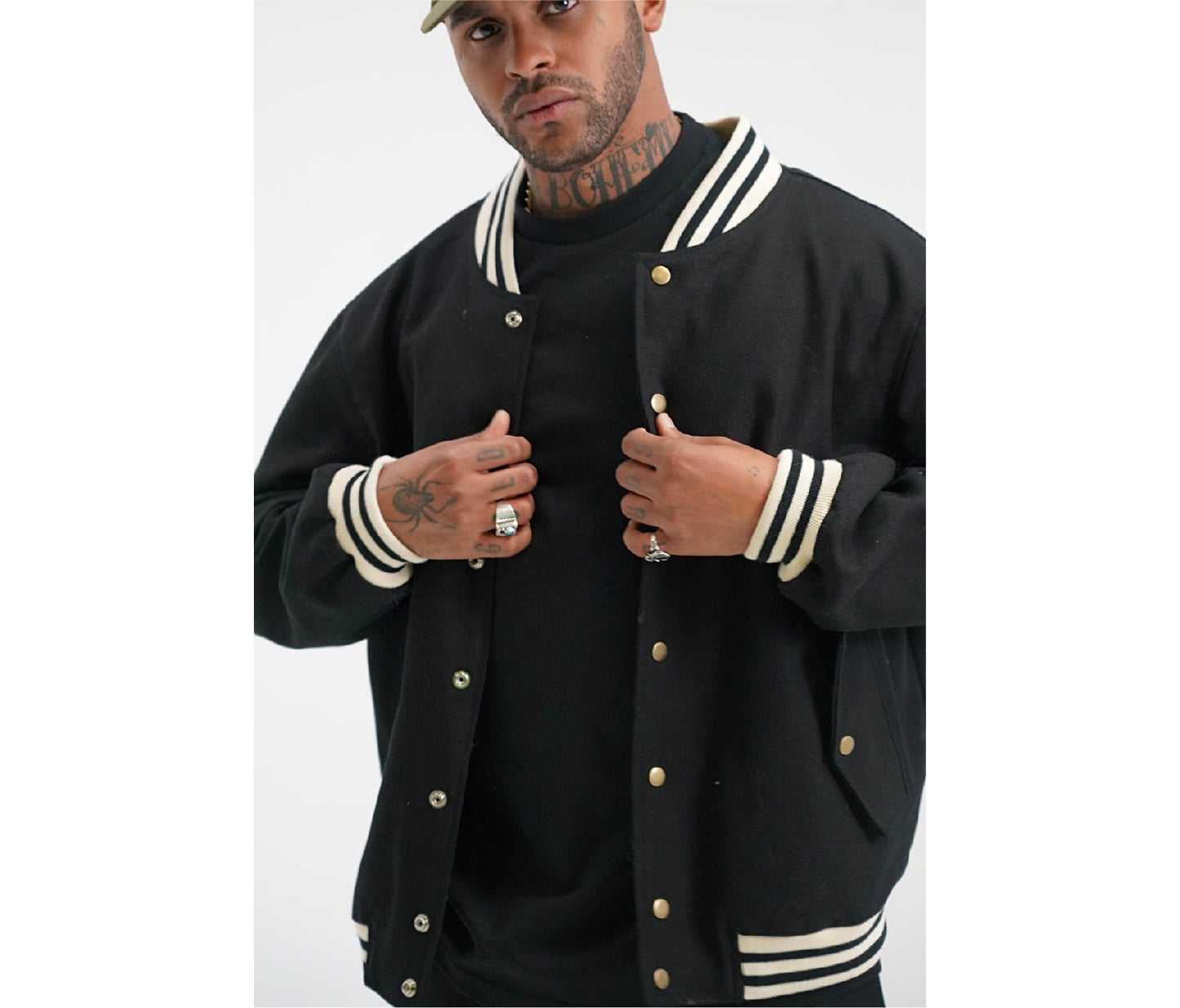 Kainoa Baseball Jacket | Solid Black