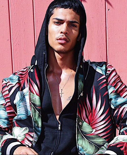 Kainoa Baseball Jacket - Red Palm