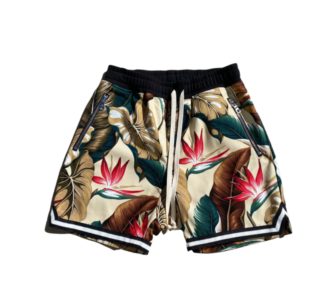パンツ Jungle Gurl Cream Banana Leaf OG Shorts Alepeleke Basketball Short | Leafy Botanical – JungleGurl