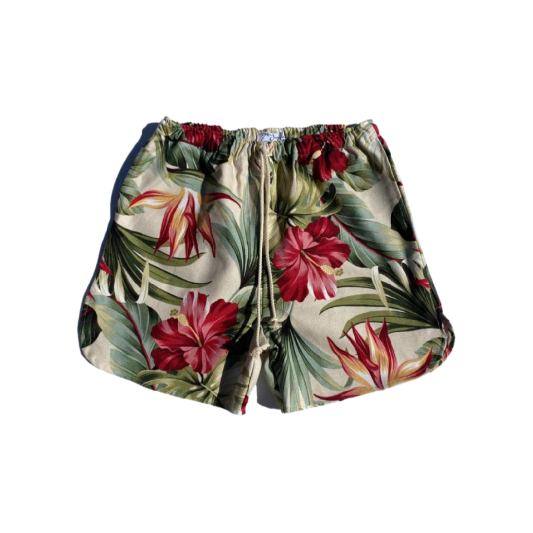 Kilikopela ‘OG’ Shorts | Cream Hibiscus
